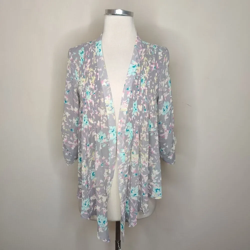 LC‎ Lauren Conrad Open Front Floral Blouse